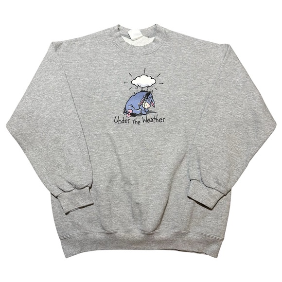 Disney Other - Vintage Disney Store Eeyore “Under the Weather” Gray Sweatshirt, Large